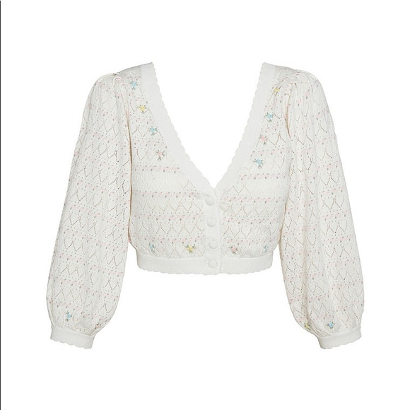 🤍💐 SET - for love and lemons charleton cardigan + top - Picture 6 of 10